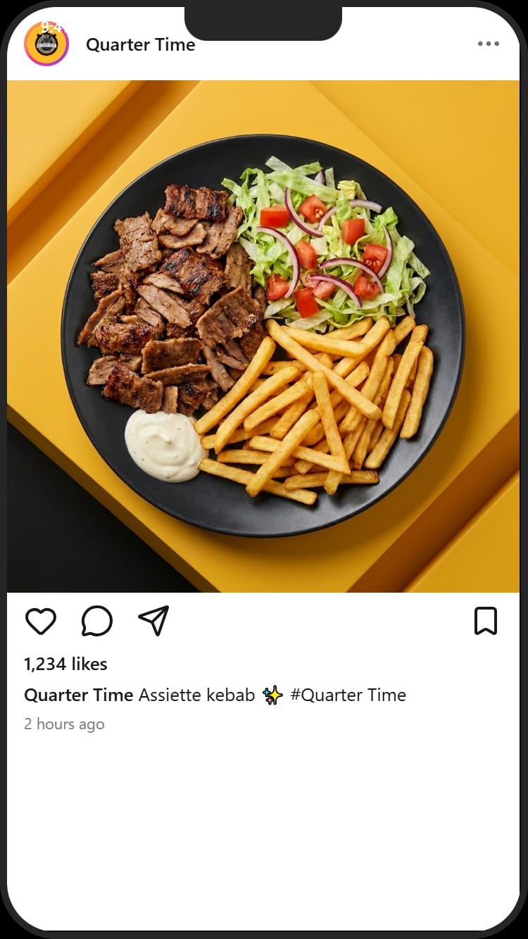 Assiette viande kebab