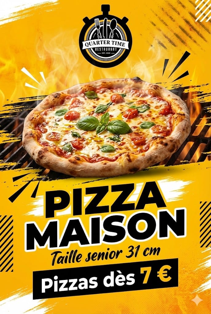 Flyer Pizzas Quarter Time