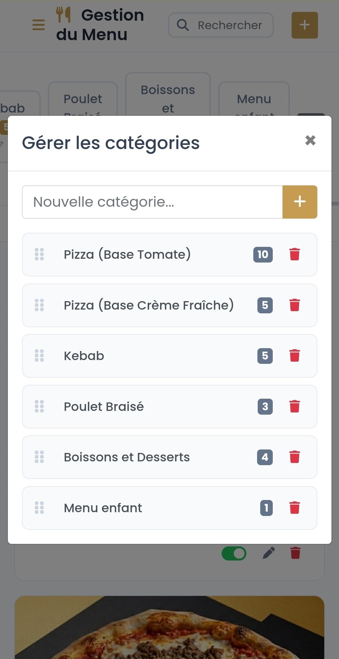 Gérer les catégories