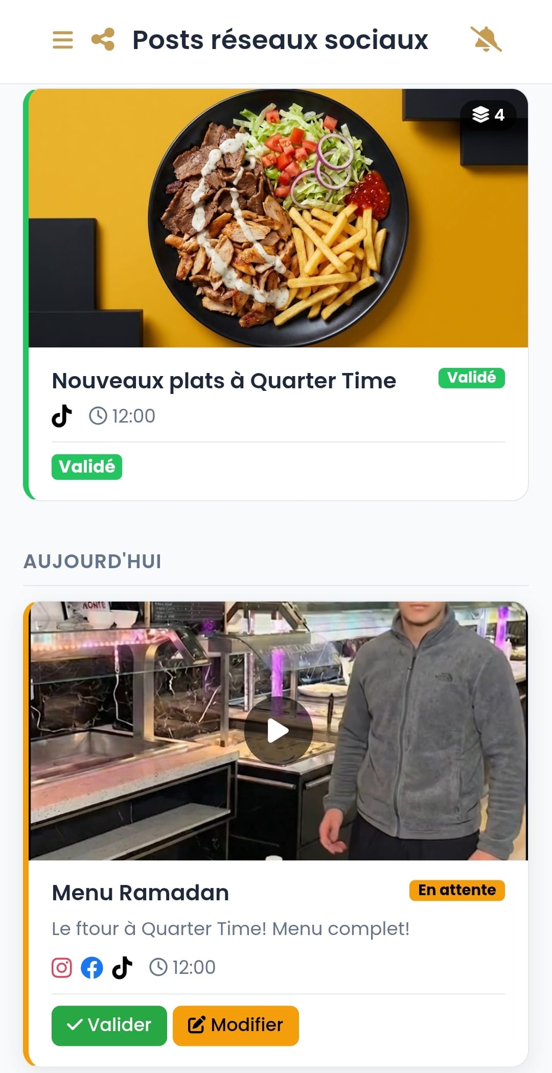 Posts réseaux sociaux